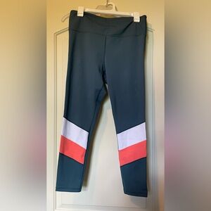 Zyia teal & coral leggings